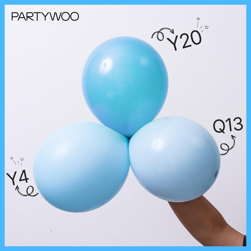 PartyWoo Blue Balloons 100pcs 12 Inch Latex Helium Balloons for Birthday Gender Reveal Wedding Anniversary Baby Shower Graduation Bachelorette Beach Dog Retirement Party Decorations Blue-Y4