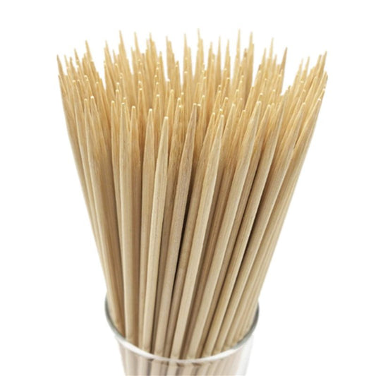 8" Natural Bamboo Skewers for BBQ，Appetiser，Fruit，Cocktail，Kabob，Chocolate Fountain，Grilling，Barbecue，Kitchen，Crafting and Party. Φ=4mm, More Size Choices 6"/10"/12"/14"/16"/17.5"/30"/36"(1000 PCS)