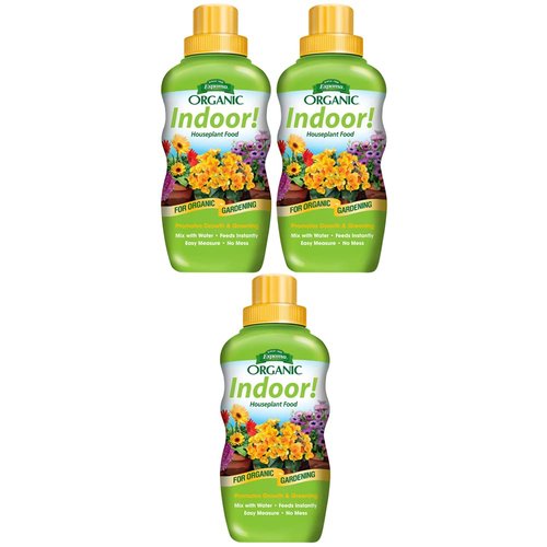 Espoma Organic Indoor Plant Food - Concentrated Fertilizer for Pothos, Fiddle Leaf Fig & More - 8 Ounce Pack of 3