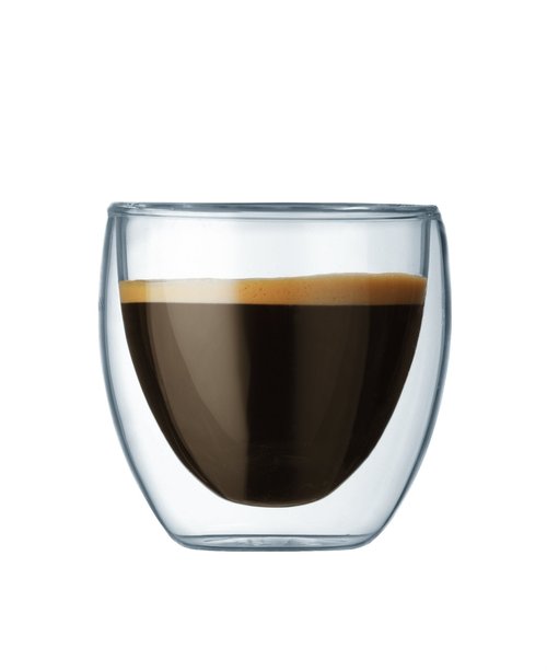 Bodum 2.5oz Pavina Double Wall High-Heat Borosilicate Glass, Set of 2, Clear