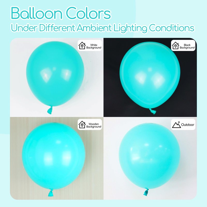 Teal Balloons 12 inch, Turquoise Latex Balloons 50pcs Party Balloons for Birthday Wedding Baby Shower Gender Reveal Bridal Birthday Party Decorations