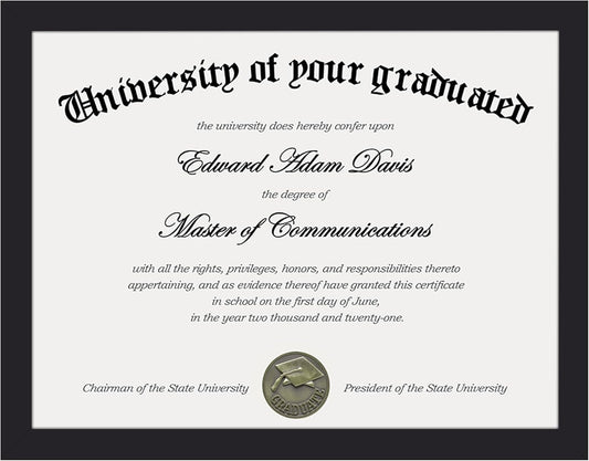 Upsimples Certificate Frame - Clear Plexiglass Diploma Frame for Wall/Tabletop | 8.5x11 Black, 1 Pack