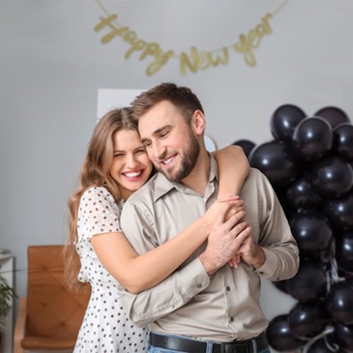 Black Balloons 110Pcs, 5 Inch Small Black Latex Party Balloons, Mini Thick Black Birthday Balloons for Wedding Baby Shower Decorations.
