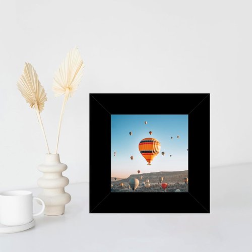 JCJMY 3x3 Black Picture Frame - Sturdy Tabletop Design with Shatter-Resistant Plexiglass