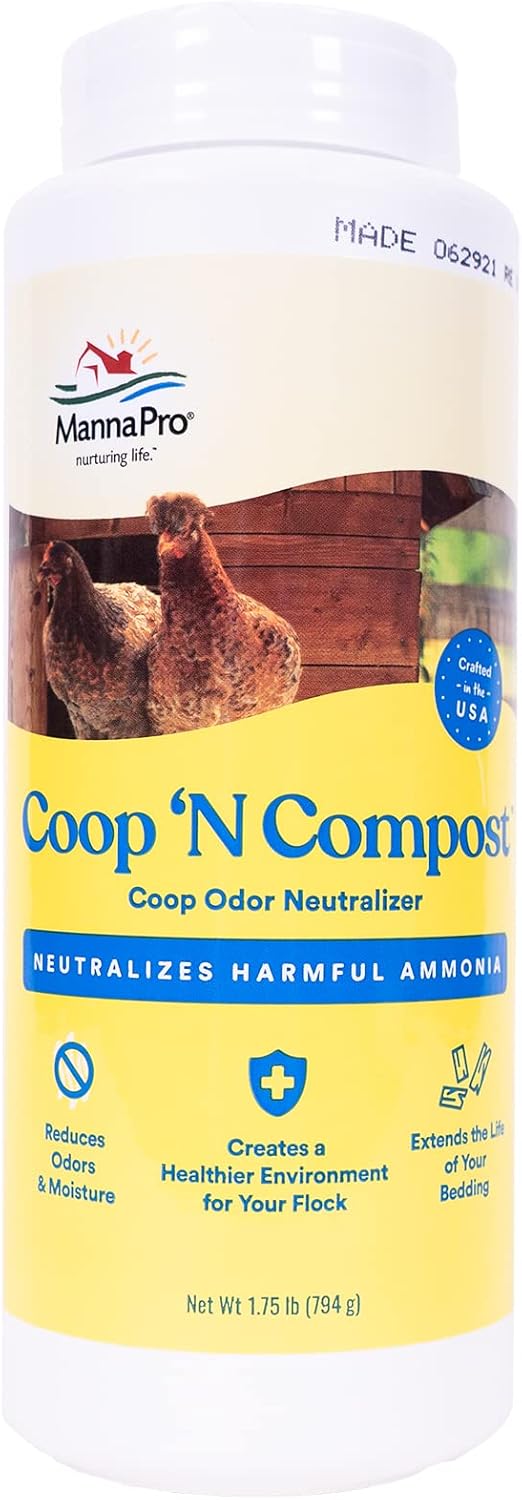Manna Pro Coop 'N Compost - Chicken Coop Odor Neutralizer & Moisture Absorber, 1.75 lb