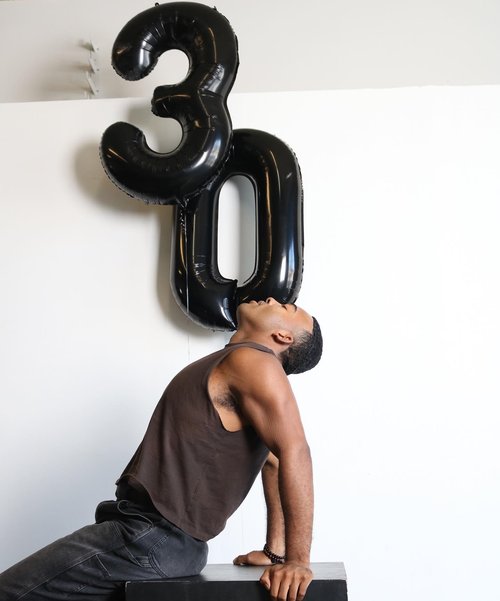 Black Number 30 Balloon 40 inch, 30 Number Balloons, 30th Black Birthday Decorations, 30 Year Old Women Men Party Supplies