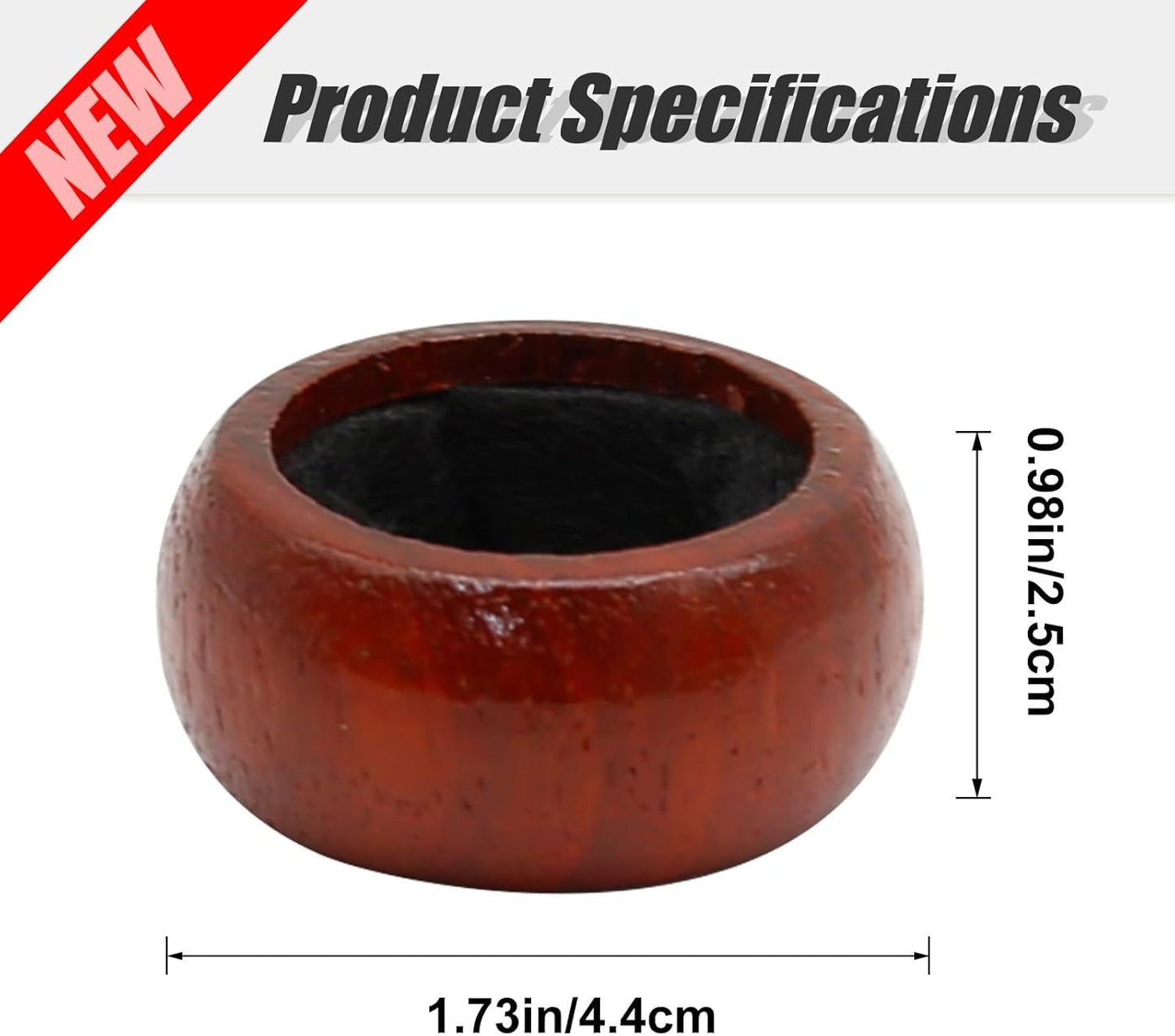 Saihisday Rosewood Wine Rings - Elegant Drip Catchers for Wine Bottles | Set of 4 Collars for Home & Bar