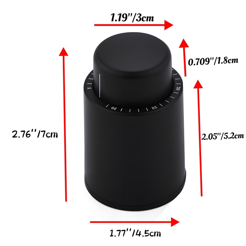 Smaiasl 2 Pack Wine Stoppers,Reusable Wine Bottle Stoppers,Vacuum Wine Preserver With Time Scale, Keep Your Wine Fresh,The Perfect Choice For Wine Lovers.