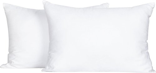 FLXXIE Small Cotton Down Alternative Pillows - Super Soft & Breathable | 2 Pack, 13x18 Inches
