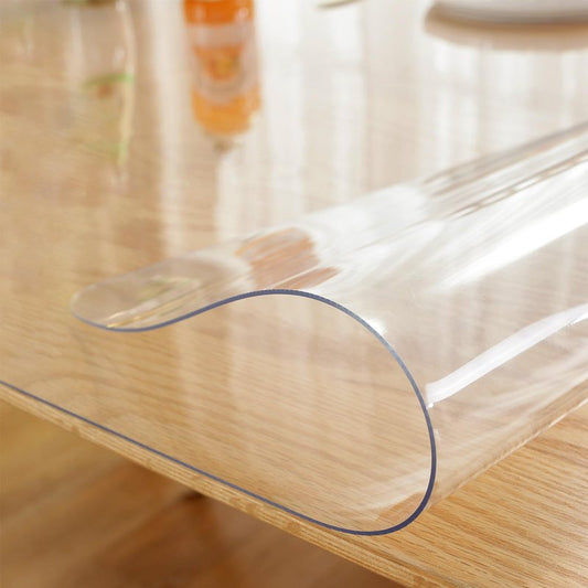 LovePads Clear Table Cover Protector, 38 x 78 Inch 2mm Thick Plastic Table Cover, Table Protector for Dining Room Table, Waterproof Dresser Cover Top for Kitchen, Coffee, Writing Desk