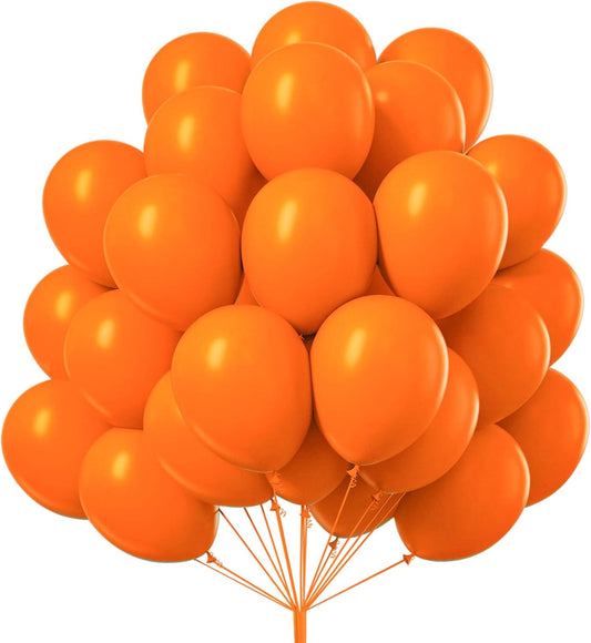 PartyWoo Orange Balloons - 100pcs 12 Inch Fall Latex Helium Balloons for Birthday & Baby Shower Decor