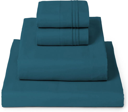 Mellanni Full Sheets Set - Iconic Collection Luxury Bedding - Extra Soft, Cooling, Stain Resistant (Teal)