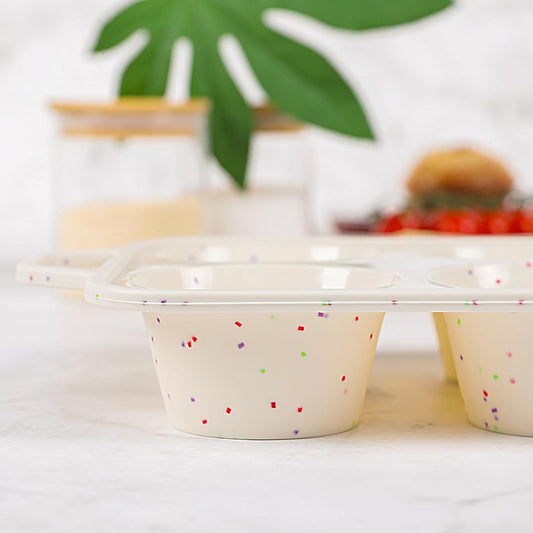 Vinino Jumbo Muffin Pan with Metal Reinforced Frame-2Pack, Silicone Cupcake Pan for Baking 6 Cup Jumbo Size, BPA Free Silicone Muffin Tray, Cupcake Baking Pan Molds for Oven Dishwasher Safe-Cream