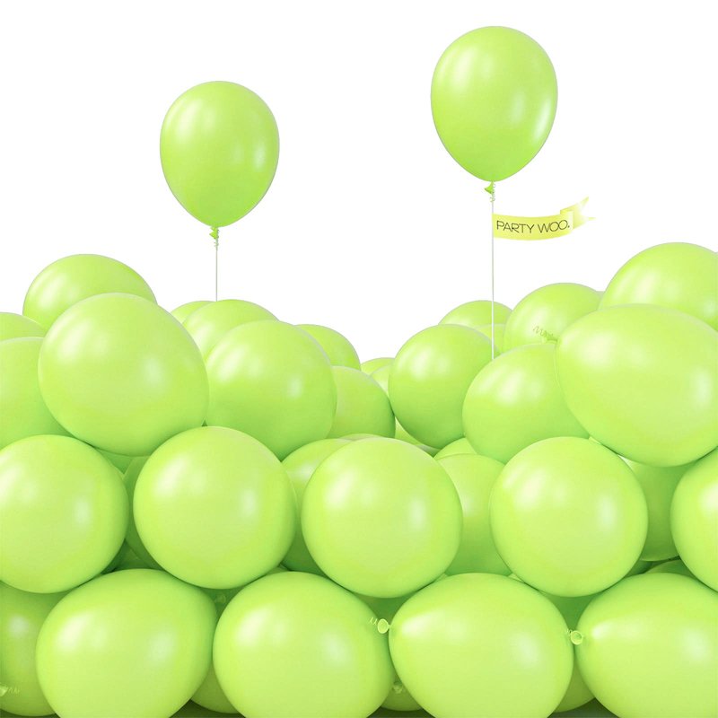 PartyWoo Lime Green Balloons 50 pcs 5 Inch Small Mini Neon Yellowish Light Green Latex Balloons for Graduation Halloween Safari Summer Weddings Baby Showers Birthday Party Decorations Green-Y6