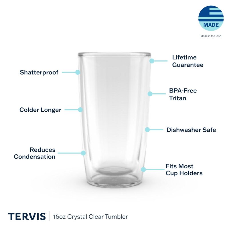 Tervis Yao Cheng Green Crystal Made in USA Double Walled Insulated Tumbler Travel Cup Keeps Drinks Cold & Hot, 16oz 4pk, Hexagon Green Blue