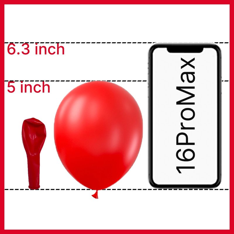 PartyWoo Red Balloons 50 pcs 5 Inch Small Mini Matte Red Latex Balloons for Graduation Wedding Independence Day Valentine's Day Memorial Day Christmas Engagement Birthday Party Decorations Red-Y57