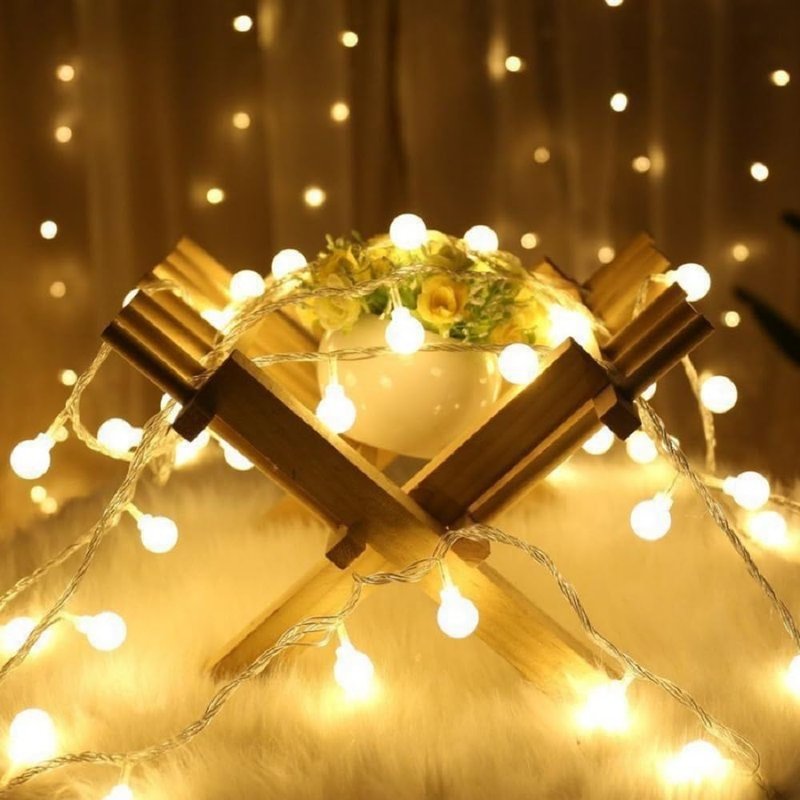 WFGGEH Globe USB String Lights, 20ft 40 LED Globe USB Powered Fairy Lights Warm White for Party Birthday Christmas Home Decoration