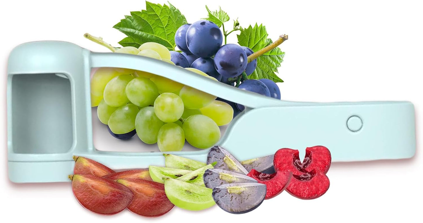 Skiennix Grape Cutter Tool - Safe Kitchen Fruit Slicer for Kids | Handheld Cutter for Small Fruits