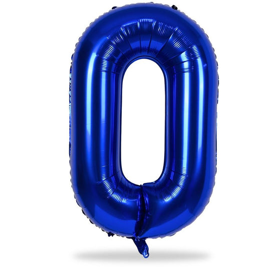 40 Inch Balloon Number 0 Navy Blue, Large Foil Dark Blue Number Balloons Set 0-9, Royal Blue Digital 0 Helium Balloons for Boys 10th 20th Birthday Anniversary Party Decoration Supplies