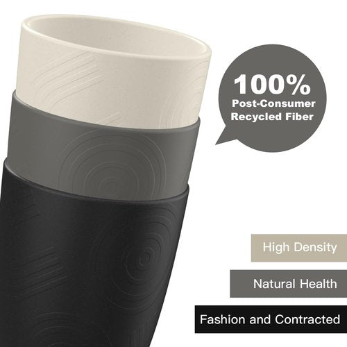 Homienly Wheat Straw Cups Drinking Glasses Set of 6, Unbreakable Plastic Cups Reusable Cups for Kitchen Camping Picnic Dorm Microwave and Dishwasher Safe Water Glasses Drinking Set 12 OZ - GreyStone