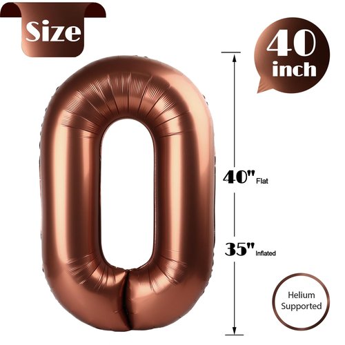 Dark Brown Number 28 Balloon 40 inch, Coffee Brown 28 Number Balloons, 28st Birthday Decorations, Chocolate 28 Year Old Women Men Party Supplies