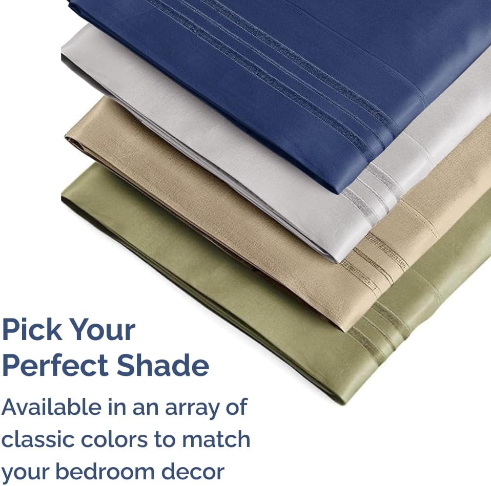 Standard Pillow Cases Set of 2 | Ultra-Soft Hotel Quality Covers - Comfy, Wrinkle-Free & Stain Resistant - Heathered Beige