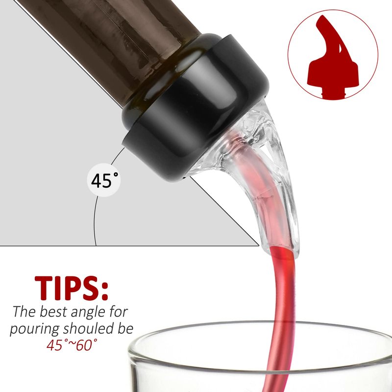 NFFIBDH Automatic Measured Bottle Pourer - Quick Shot Spirit Liquor Pour Spouts with Dust Caps for Wine Cocktail Beverages - Ideal Home Bar Tools 1 oz / 30ml (Clear, 4 Pack)