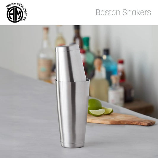 American Metalcraft BSSET Boston Shaker Set, Stainless Steel, Weighted, 18 oz. and 28 oz.