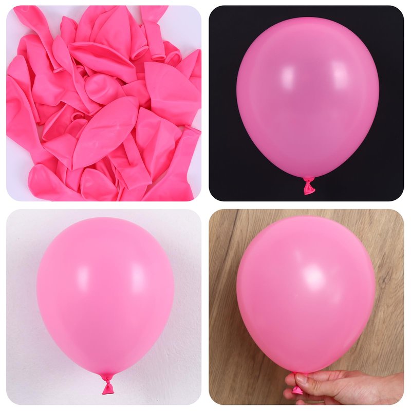 RUBFAC 129pcs Pink Balloons Different Sizes 18 12 10 5 Inches for Garland Arch, Pink Balloon for Mother's Day Valentine's Day Birthday Baby Shower Gender Reveal Wedding Party Decoration