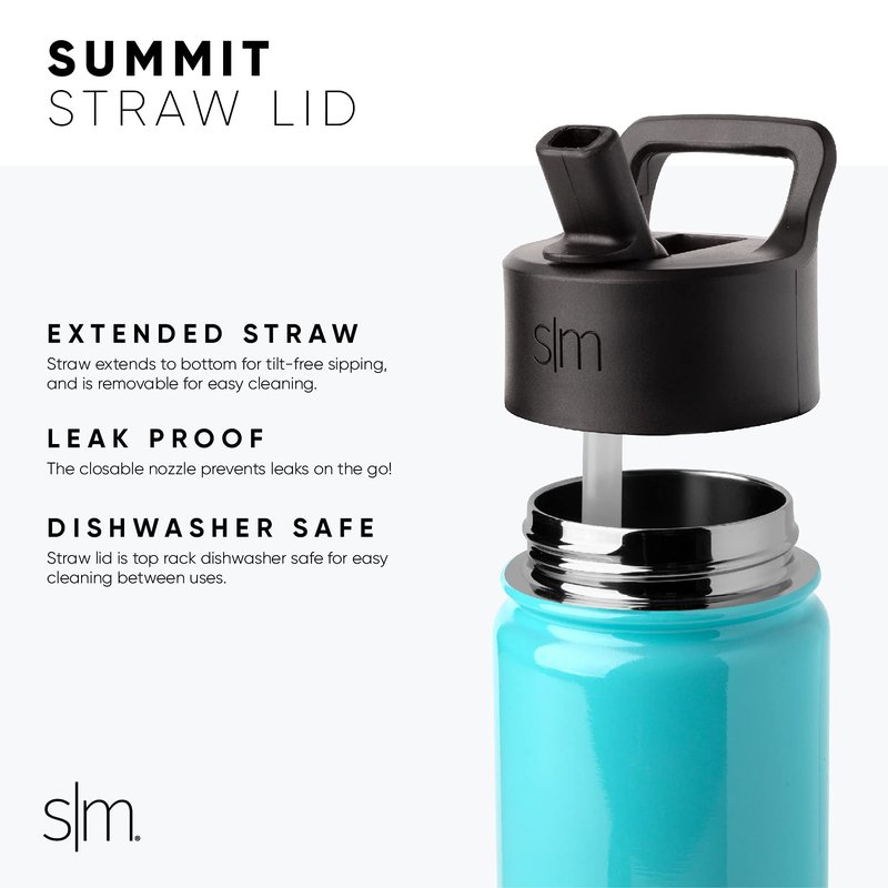 Simple Modern Kids Water Bottle with Straw Lid | Insulated Stainless Steel Reusable Tumbler for Toddlers, Boys | Summit Collection | 14oz, Galactic Games