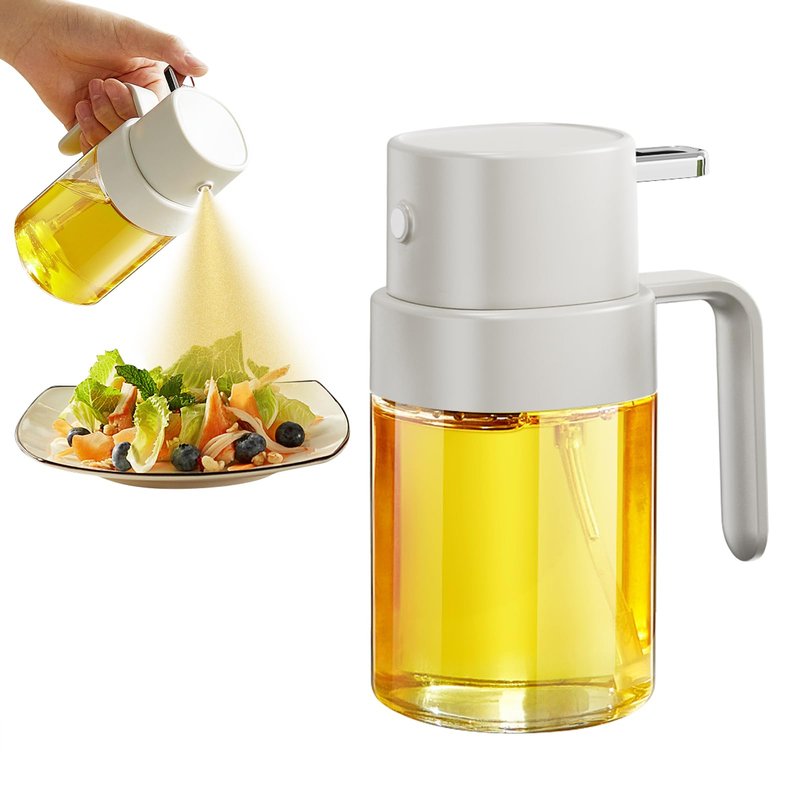 YARRAMATE Mini Oil Sprayer for Cooking, 6.8 OZ/ 200 ML Premium Oil Spray Bottle for Kitchen, Food-grade Olive Oil Sprayer, Portable Oil Mister for Air Fryer, kitchen, Outdoor BBQ and Camping (White)