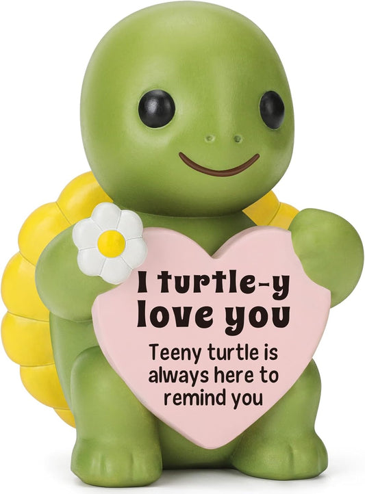 4THFARMES Mini Resin Turtle Figurine - Cute Gift for Couples | Perfect for Anniversary & Birthday Decor