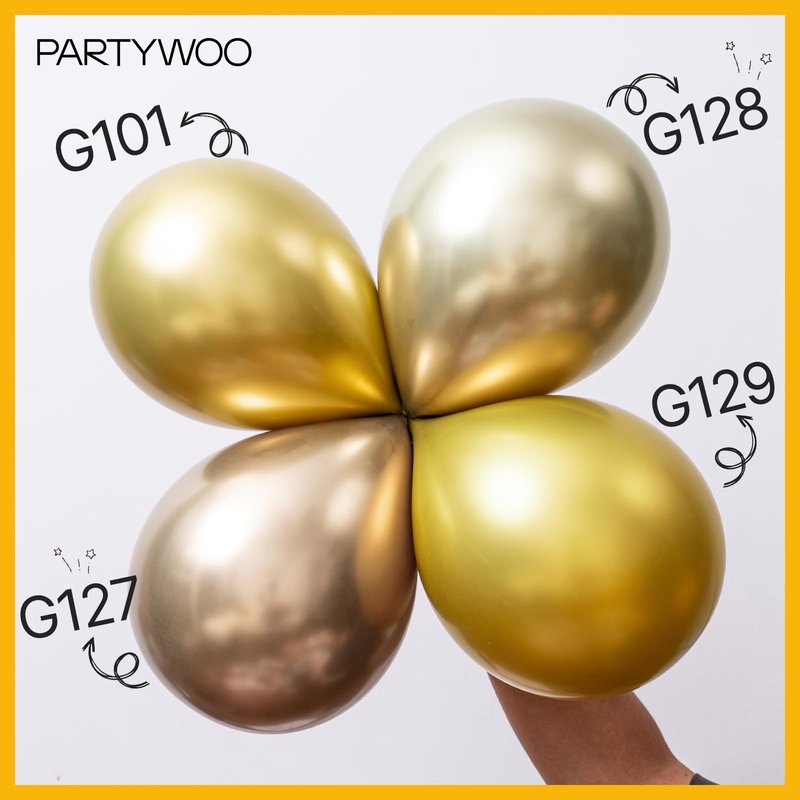 PartyWoo Metallic Gold Star Balloons 110pcs Different Sizes 18 12 10 5 Inch Pack 22 Inch Gold Spike Star Explosion Foil Mylar Balloon Arch Kit for Birthday Engagement Party Decorations Gold-G101