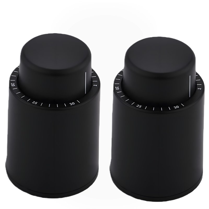 Smaiasl 2 Pack Wine Stoppers,Reusable Wine Bottle Stoppers,Vacuum Wine Preserver With Time Scale, Keep Your Wine Fresh,The Perfect Choice For Wine Lovers.
