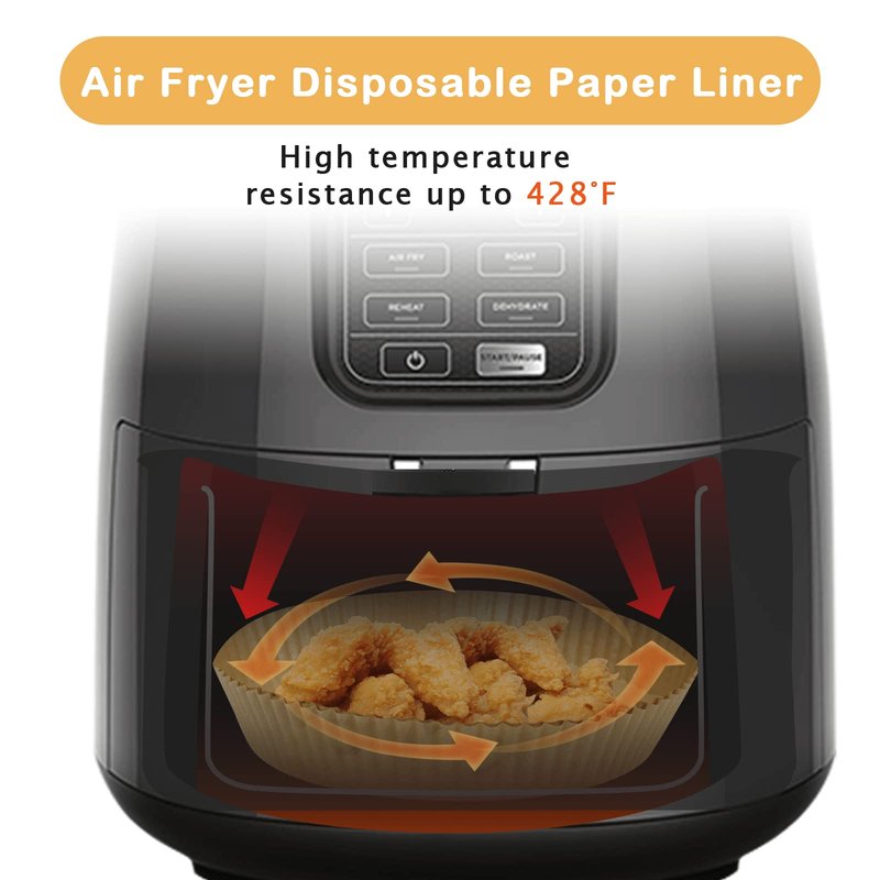 SIUDANGKA Air Fryer Liners for Ninja Air Fryer, 125 Pcs Disposable Paper Liner for most 4-8QT AirFryer