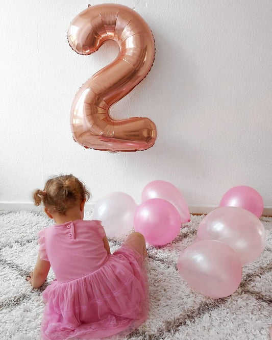 Rose Gold Number 27 Balloon 40 inch, 27 Number Balloons, 27th Birthday Decorations, 27 Year Old Women Men Rose Gold Party Supplies