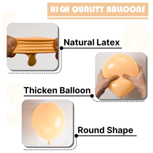 PartyWoo Nude Balloons 155pcs Different Sizes of 18 12 10 5 Inch Apricot Boho Fall Neutral Balloon Arch Kit Garland for Graduation Birthday Boy Baby Shower Theme Party Decorations Brown-F05