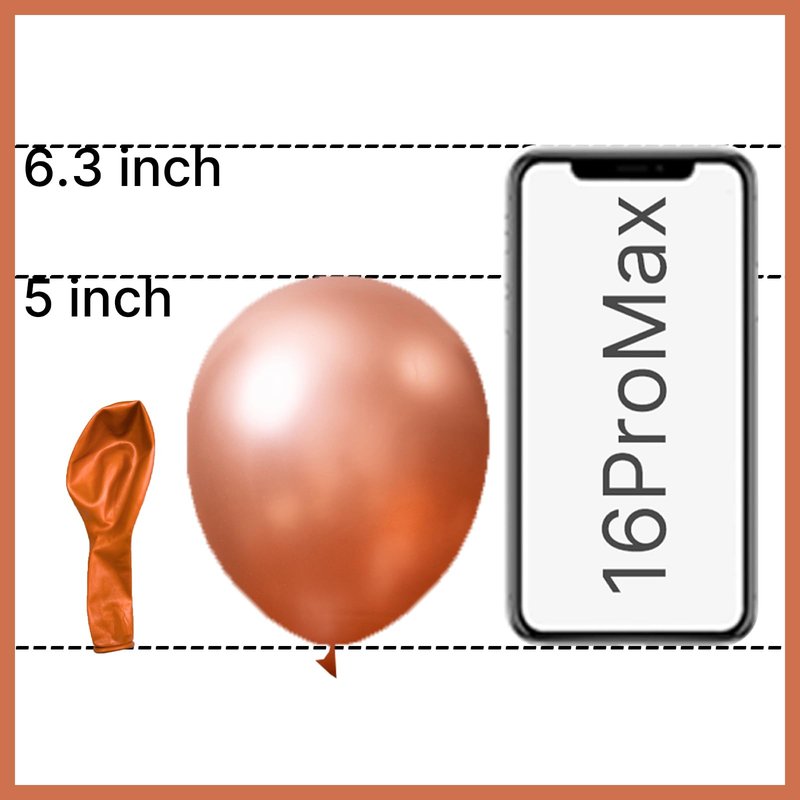 PartyWoo Metallic Rose Gold Balloons, 50 pcs 5 Inch Rose Gold Metallic Balloons, Rose Gold Balloons for Balloon Garland or Arch as Bachelorette Party Decorations, Wedding Decorations, Rose Gold-G107