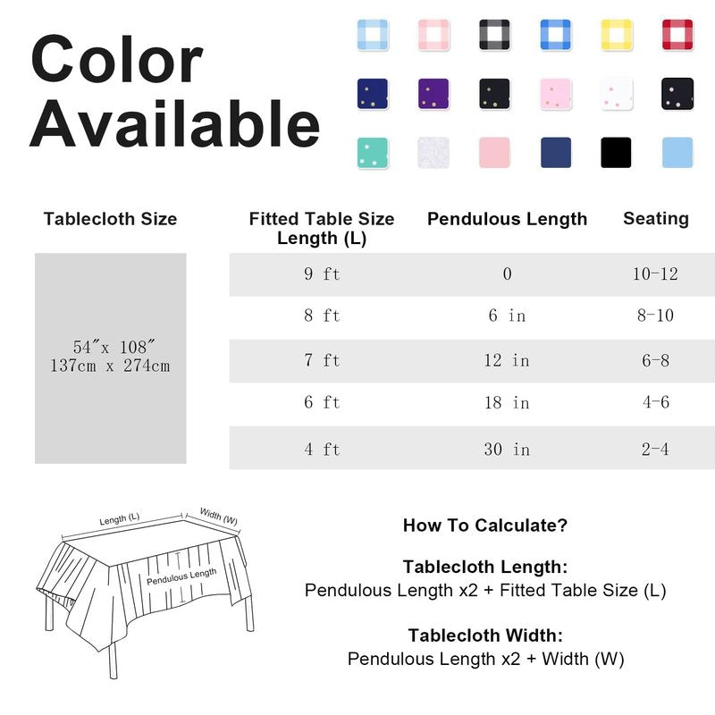 LIKAJON 2 Pack Pink and White Checkered Tablecloth, Pink Plastic Table Cloths for Parties Disposable, 54x108 in Waterproof Rectangular Pink Gingham Camping Tablecloth for Birthday, Party, Baby Shower