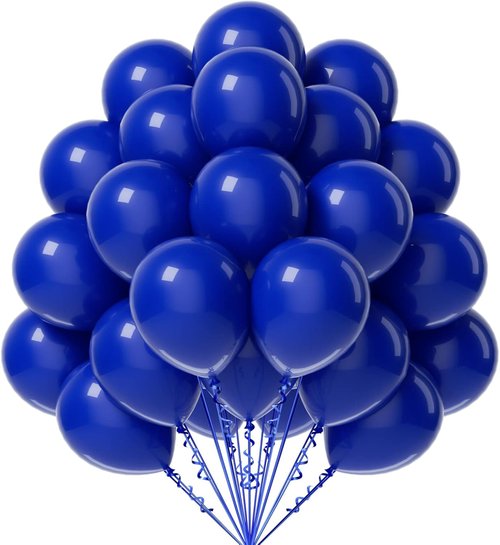 FOTIOMRG Royal Blue Balloons - 12 Inch Helium Quality Latex for Birthday, Graduation & Baby Showers | 50 Pack