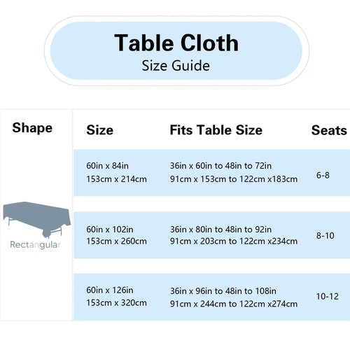 FINDYOU 12 Pack White Table Cloth Rectangle Table 60 x 102 Inch Tablecloths for 6 Foot Rectangle Tables. Stain and Winkle Resistant Polyester Washable White Cloths for Parties