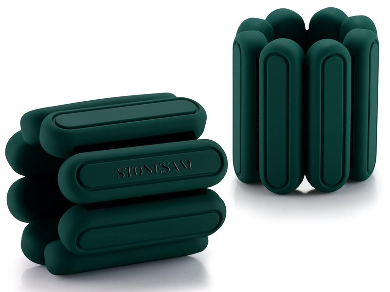 STONESAM Wrist & Ankle Weight-Set of 2 (1lb), Wearable Wrist Bracelets for Yoga, Dance, Barre, Pilates, Exercises, Cardio, Aerobics, Walking (Blackish green)