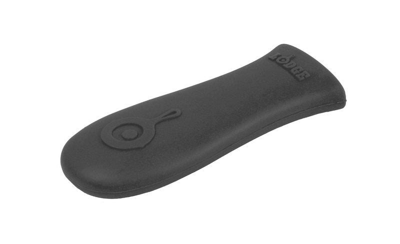 Lodge Silicone Hot Handle Holder - Dishwasher Safe Hot Handle Holder Designed for Lodge Cast Iron Skillets 9 Inches+ w/Keyhole Handle - Reusable Heat Protection Up to 500° - Black
