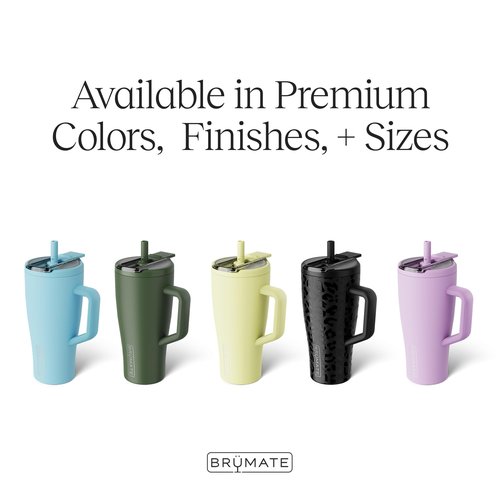 BrüMate Era Flip 30oz Tumbler with 100% Leakproof Covered Straw Lid | Hygienic Covered Straw | Insulated Stainless Steel Water Bottle with Handle | Cup Holder Friendly | BPA-Free (Lavender)