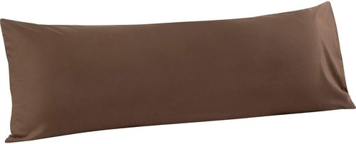 FLXXIE Body Pillow Cover - Super Soft Microfiber 20x54 Long Pillowcase | Envelope Closure, Stain Resistant, Brown
