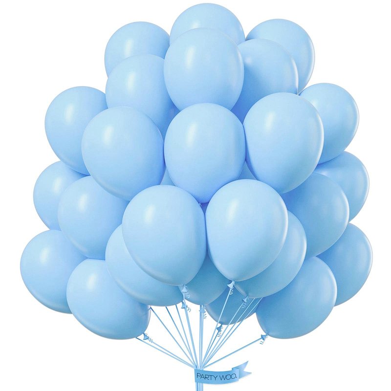 PartyWoo Blue Balloons 100pcs 12 Inch Latex Helium Balloons for Birthday Gender Reveal Wedding Anniversary Baby Shower Graduation Bachelorette Beach Dog Retirement Party Decorations Blue-Y4