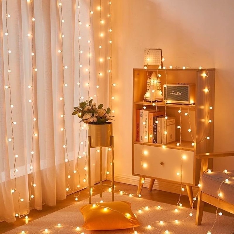 WFGGEH Globe USB String Lights, 20ft 40 LED Globe USB Powered Fairy Lights Warm White for Party Birthday Christmas Home Decoration