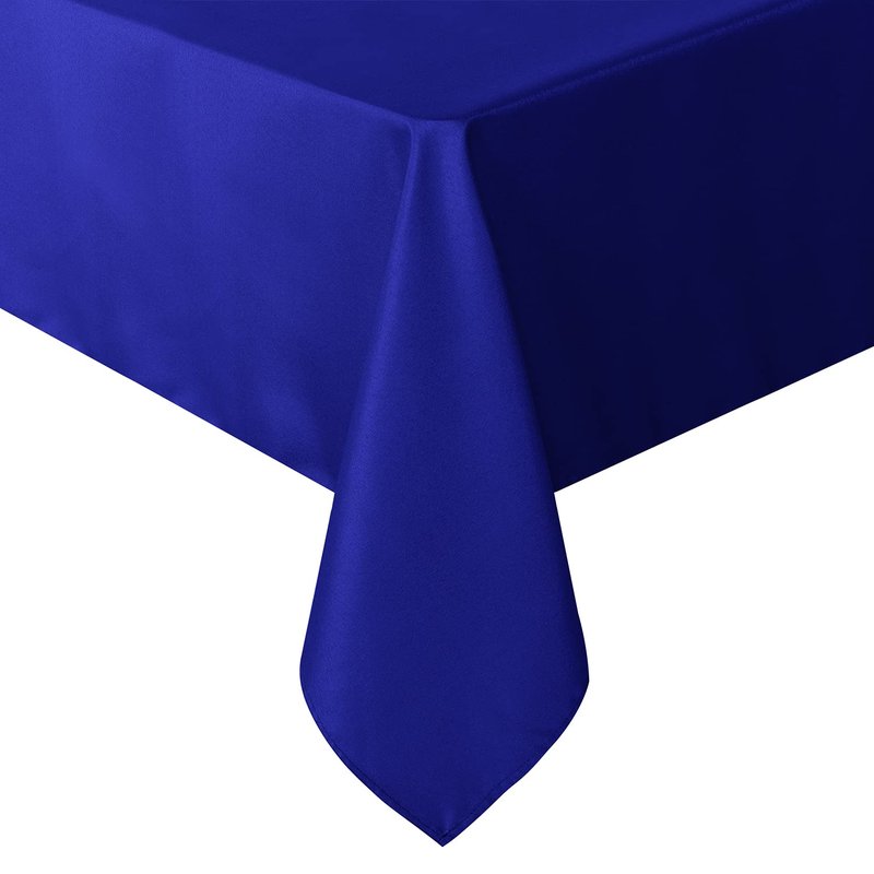 sancua Rectangle Tablecloth - 70 x 108 Inch - Stain and Wrinkle Resistant Washable Polyester Table Cloth, Decorative Fabric Table Cover for Dining Tables, Buffet Parties and Camping, Royal Blue