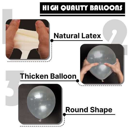 PartyWoo Clear Balloons 100pcs Different Sizes of 18 12 10 5 Inch Transparent Balloon Arch Kit for Graduation Wedding Baby Shower Bridal Shower Anniversary Birthday Party Decorations Clear-Y2