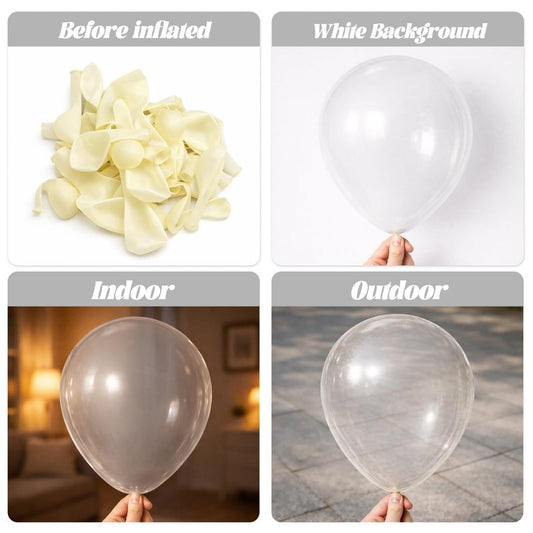 Voircoloria Clear Balloons, 66pack 12inch Transparent Latex Party Balloons for Birthday, Wedding, Graduation, Bridal Shower, Baby Shower, Gender Reveal, Anniversary, Engagement Party Decorations